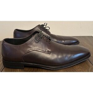 HUGO BOSS Brown dress leather shoes mens size 9